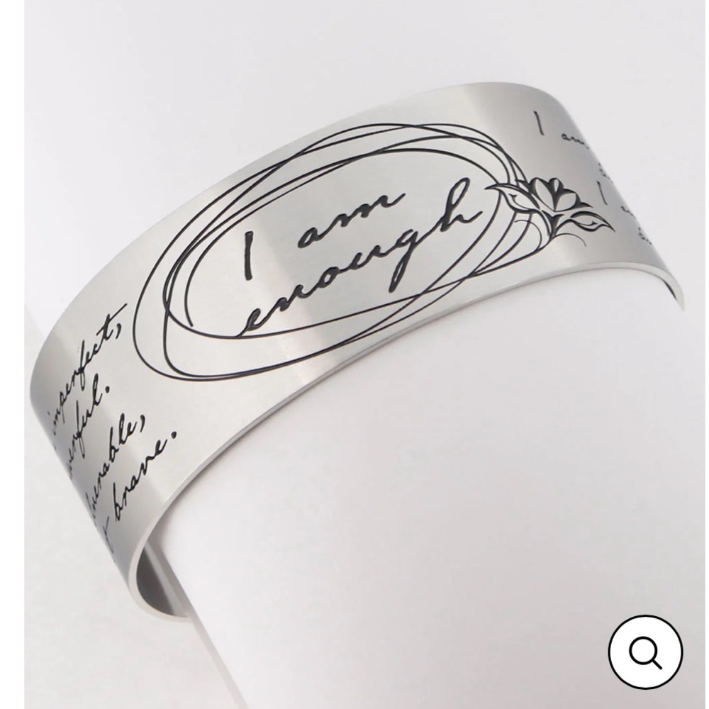 I am enough wide cuff bracelet❤️